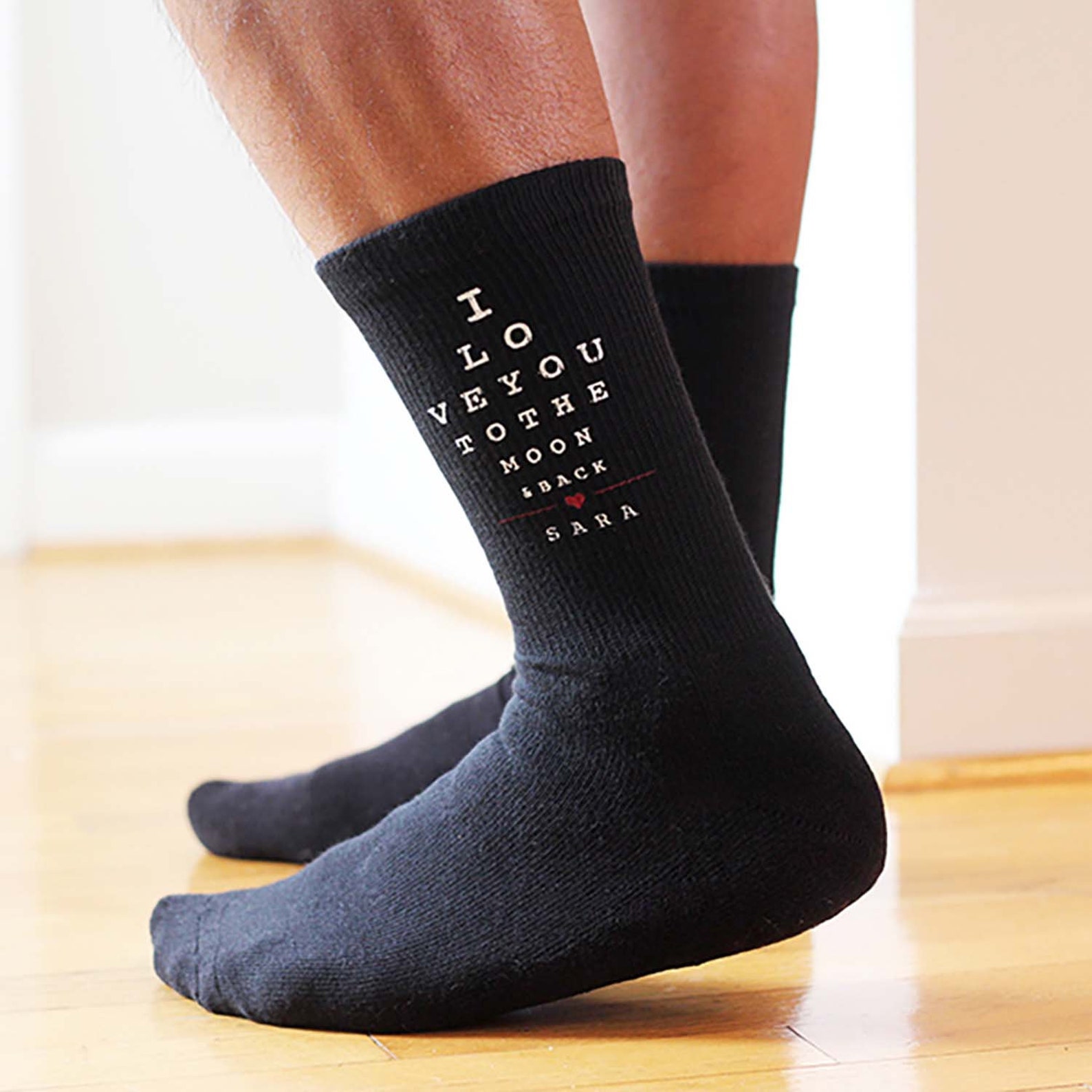 Personalized Socks for Him with Love and Initials Novelty Etsy