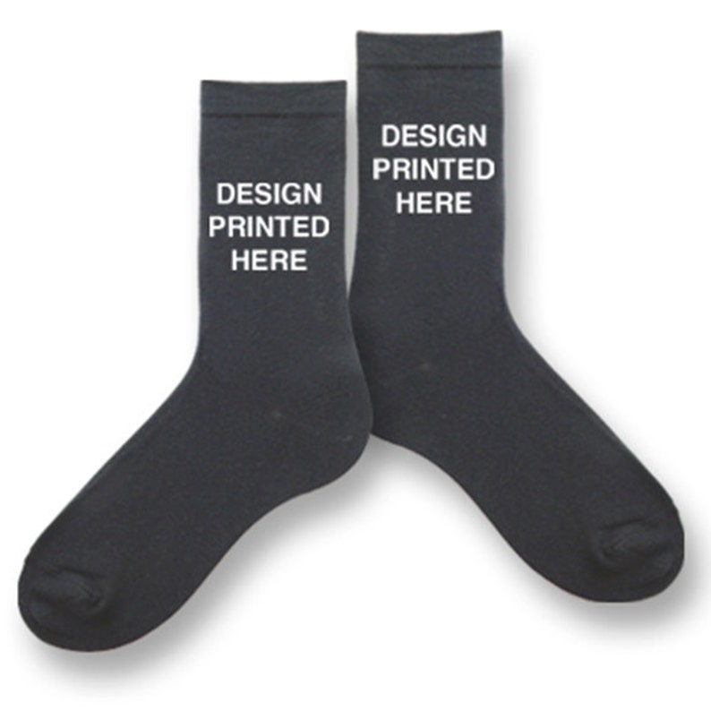 Custom Printed and Personalized Mens Dress Socks Socks for Him Etsy