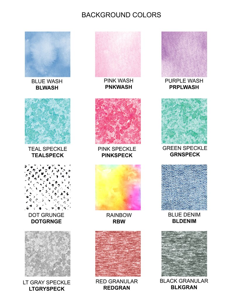 Available background selection to choose from to print custom unique backgrounds for your own created one of a kind no show cotton socks.