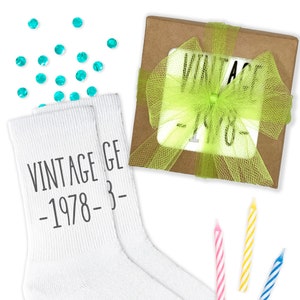 Personalized Birthday Year Socks: Vintage Gift