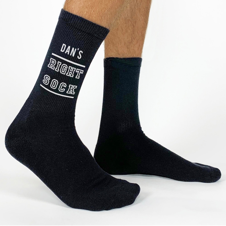 Funny RIght and Left Socks Personalized with a Person's Etsy