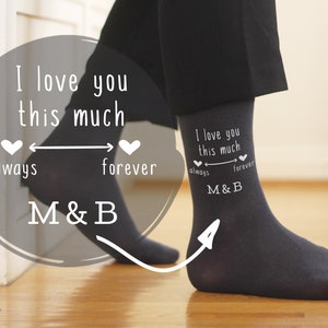 Personalized 2 Year Cotton Anniversary Socks for Him, 2nd Anniversary Cotton Socks, Custom Printed Cotton Socks for Hubby 2nd Anniversary