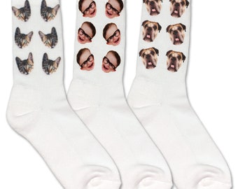 Custom Photo Socks: Personalized Pet or People Face Socks