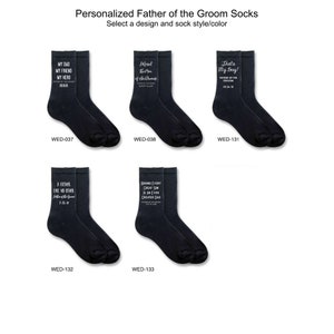 Father of the Groom Wedding Socks,Personalized Socks Make the Perfect Father of the Groom Gift with the Wedding Date Added, Great Son, Dad image 10