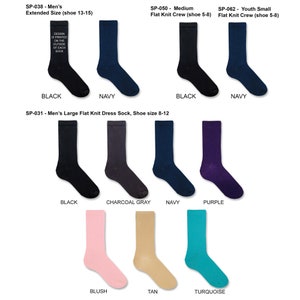 Chaussettes personnalisées pour le père de la mariée, chaussettes de mariage personnalisées pour le père de la mariée, chaussettes pour père de la mariée personnalisées, cadeau imprimé pour papa image 10