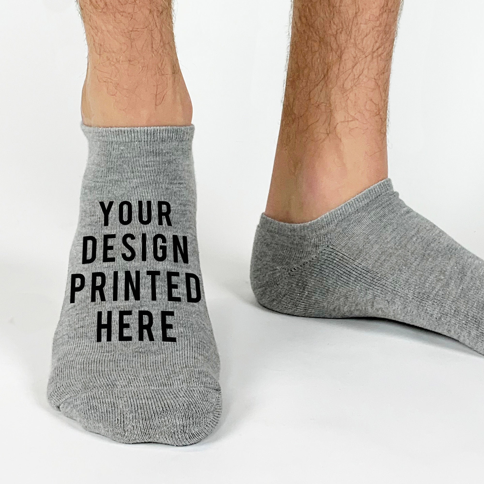 Custom and Personalized No Show Socks for Men, Cool Socks to Add