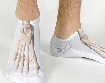 Bones of the Feet No-Show Socks – Funny Anatomy Gift for Men & Women