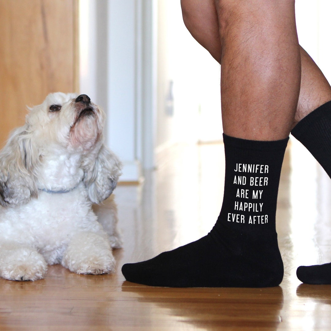 Buy Funny Socks for Him, Custom Socks With Fun Sayings About Love Printed  on Them, Funny Beer Socks Personalized With a Name Online in India 