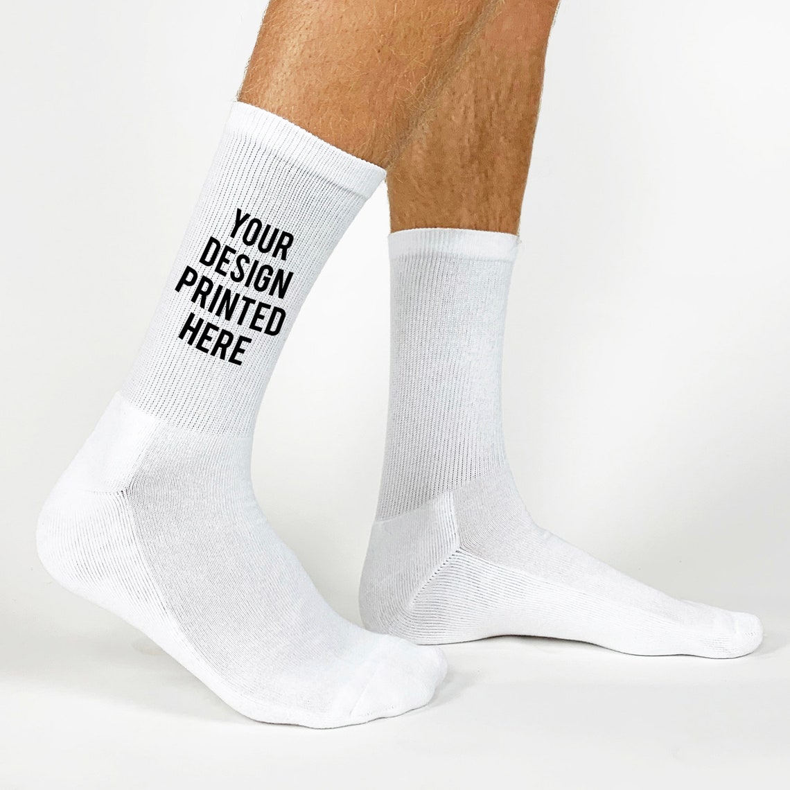 Personalized Socks Custom Printed for Men Add Your Own Design Etsy