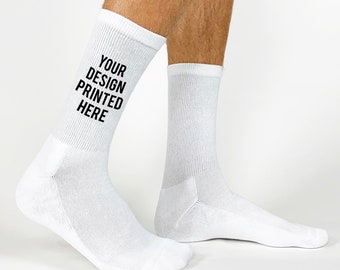 Personalized Socks Custom Printed for Men, Add Your Own Design