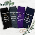 Custom Printed LOTR Wedding Socks for the Groom and Groomsmen, Personalized Socks with Wedding Role and Date, LOTR Inspired Groomsmen Socks