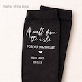 Custom Father of the Bride Socks – Personalized Wedding Date Gift