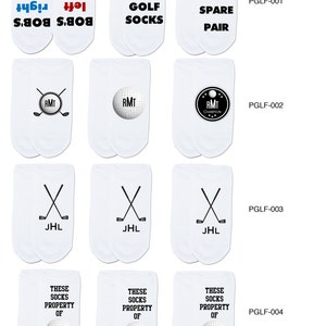 Select your golf design and create the perfect socks to let everyone know where to find you after a round of golf! These cotton blend half cushion no show socks are digitally printed with a humorous saying printed on the top of the socks.