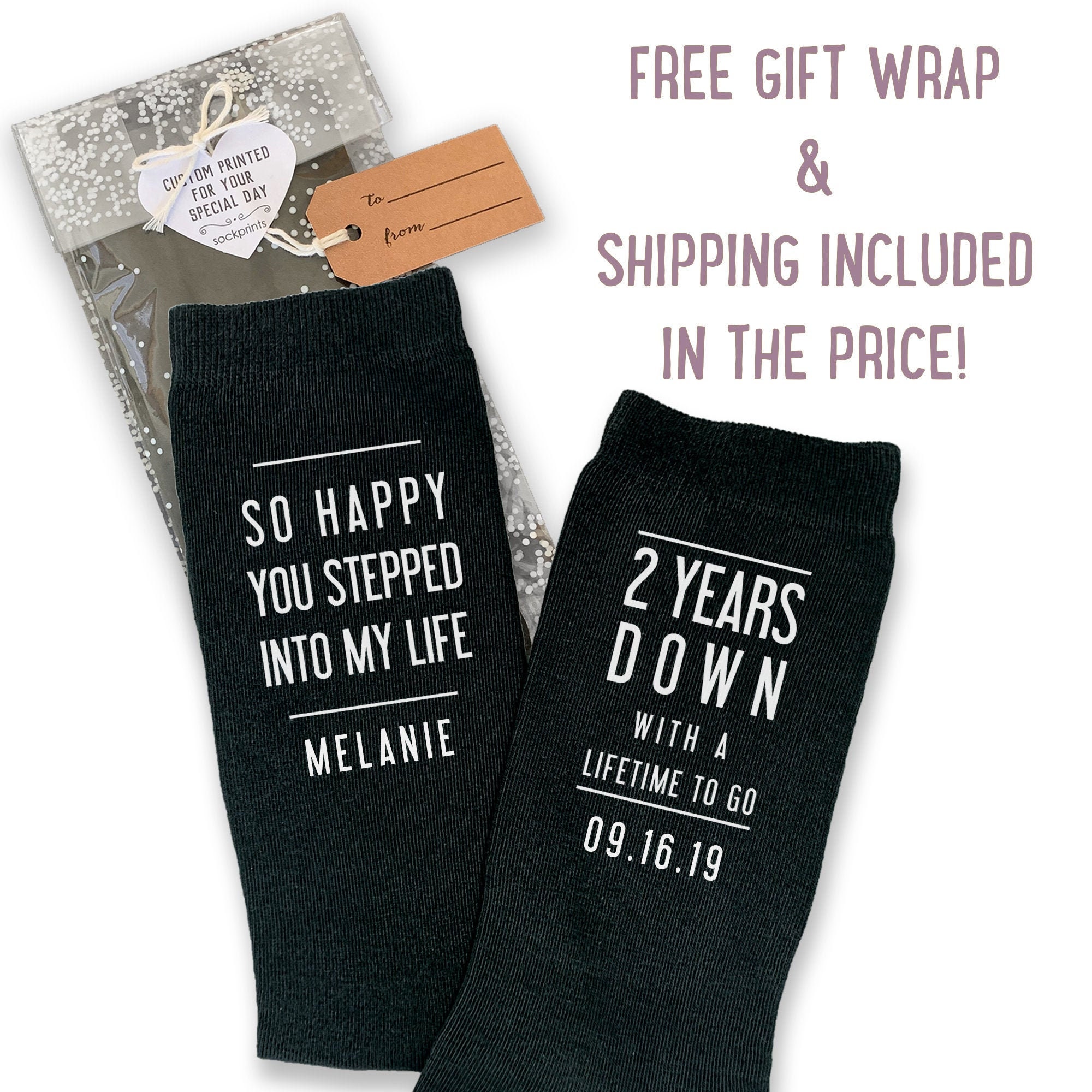 2 Year Cotton Anniversary Gift for Him Personalized 2nd Etsy