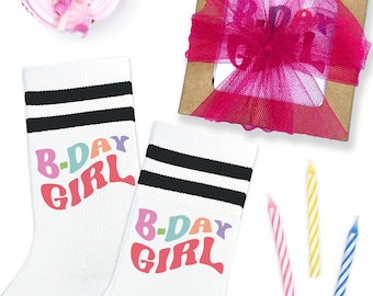 Fun Birthday Socks for the Birthday Girl, Birthday Gift Socks in a Gift Box, Fun Bday Present for a Happy Birthday, Birthday Gift for Her