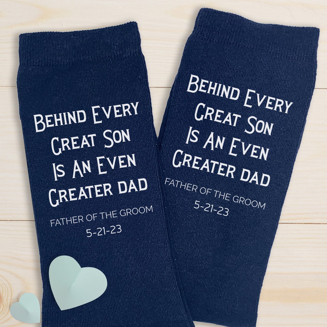 Gift for Father of the Groom Wedding Socks Personalized to - Etsy