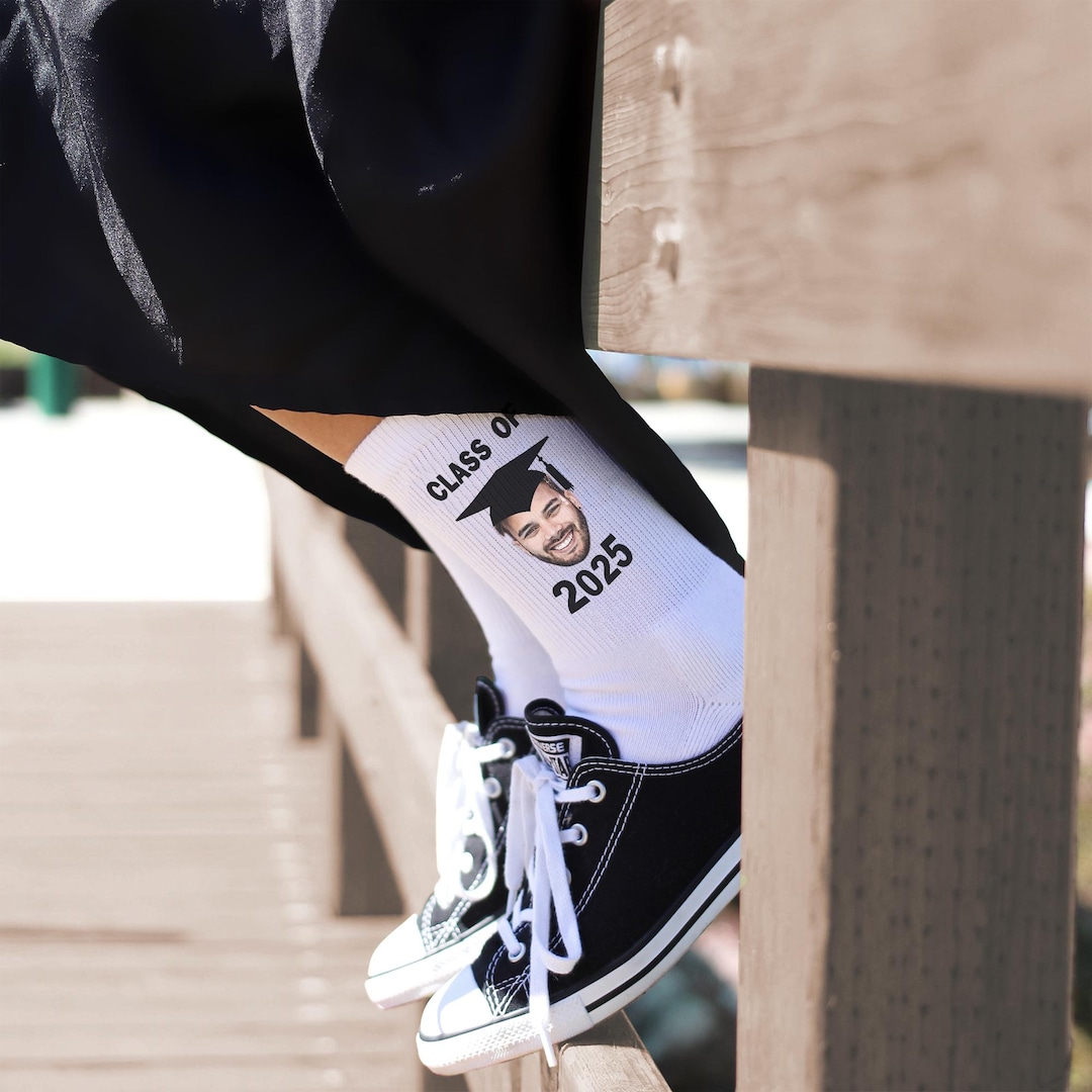Custom Face Socks for Graduation 2025 – Funny Personalized Grad Socks ...