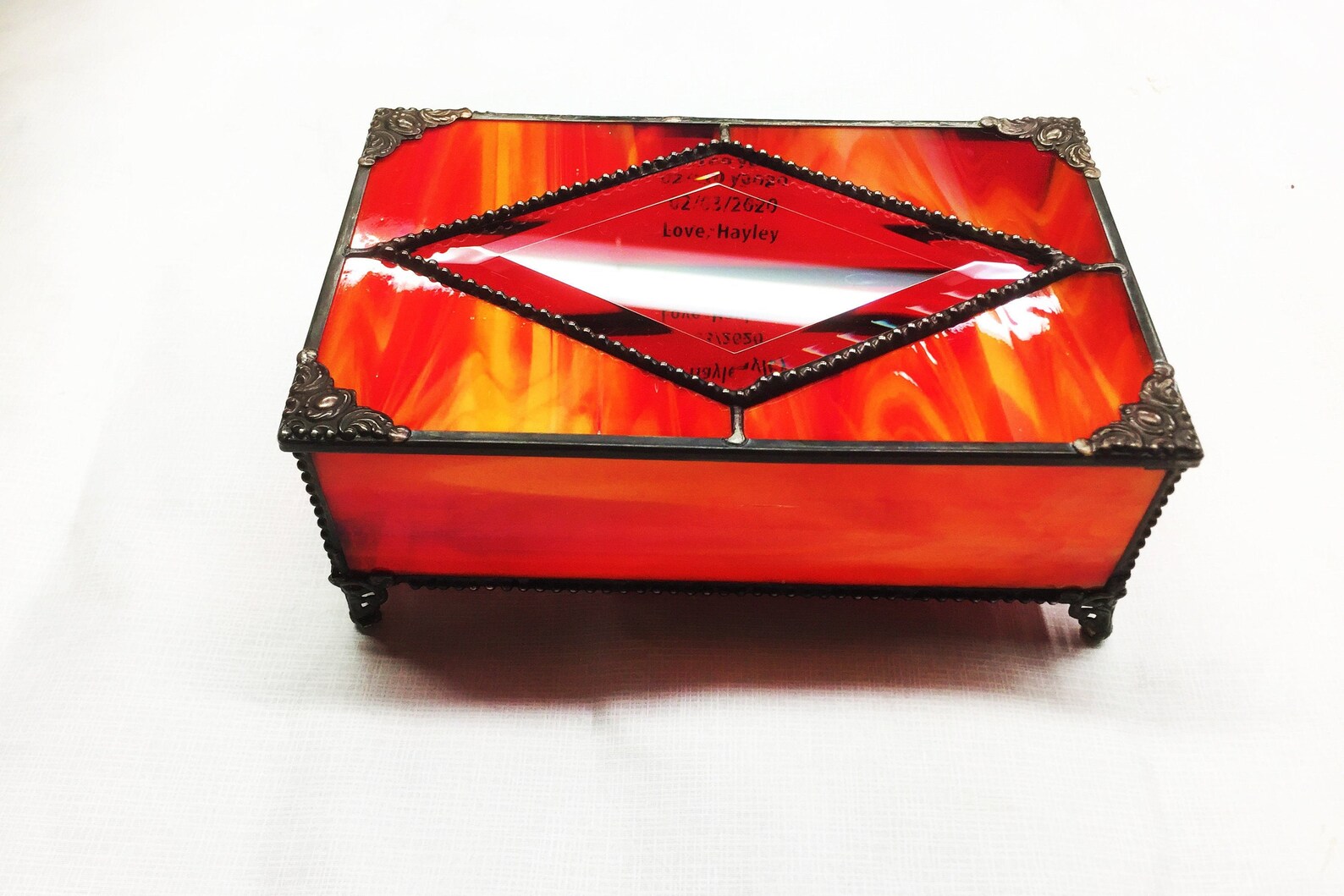 Jewelry Box Contemporary Stained Glass Jewelry Box Etsy