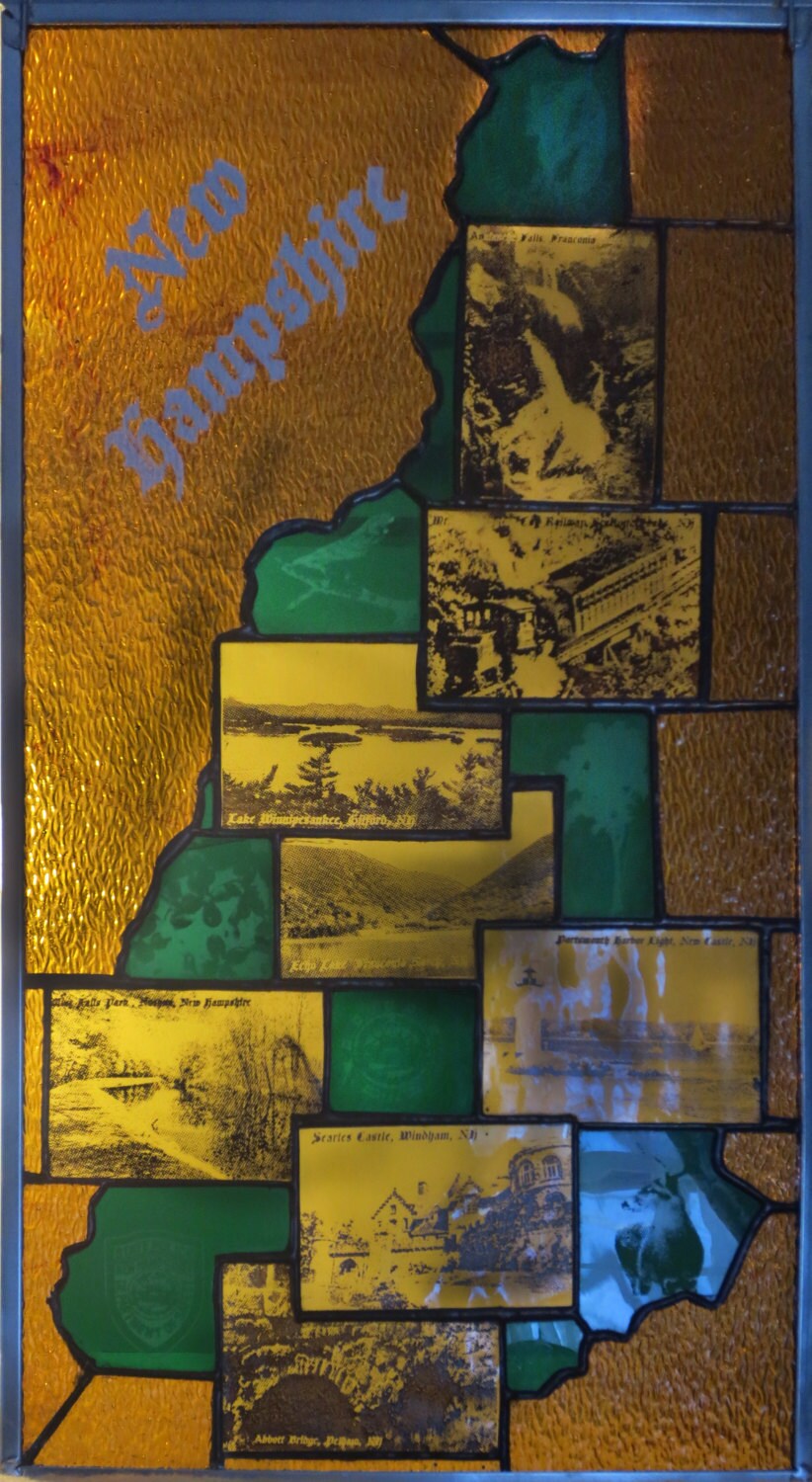 Custom Stained Glass New Hampshire Panel Etsy