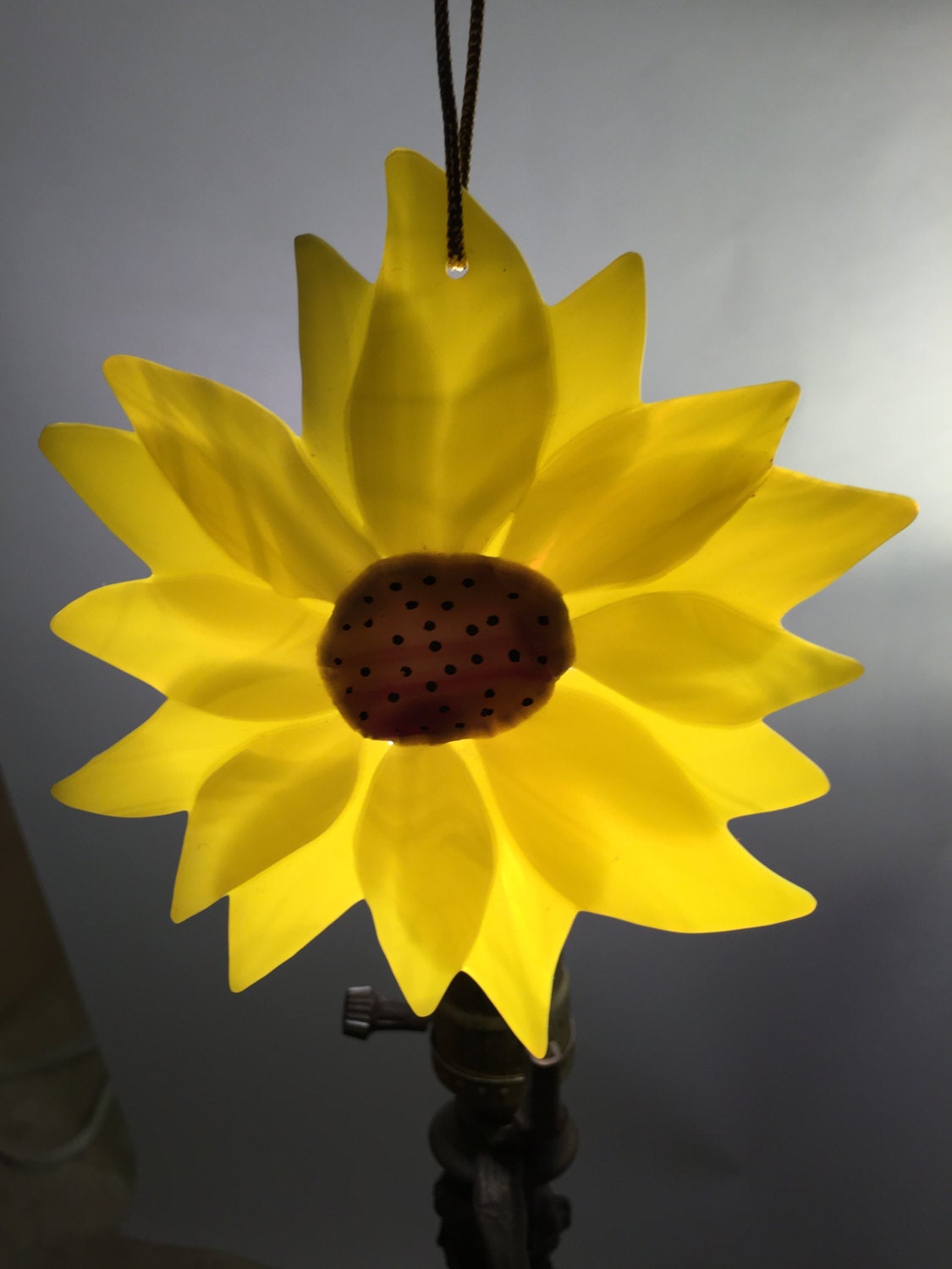 SUNCATCHERORNAMENT Fused Glass Sunflower Suncatcher Etsy