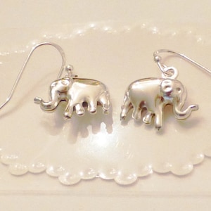 Elephant Earrings With Sterling Silver