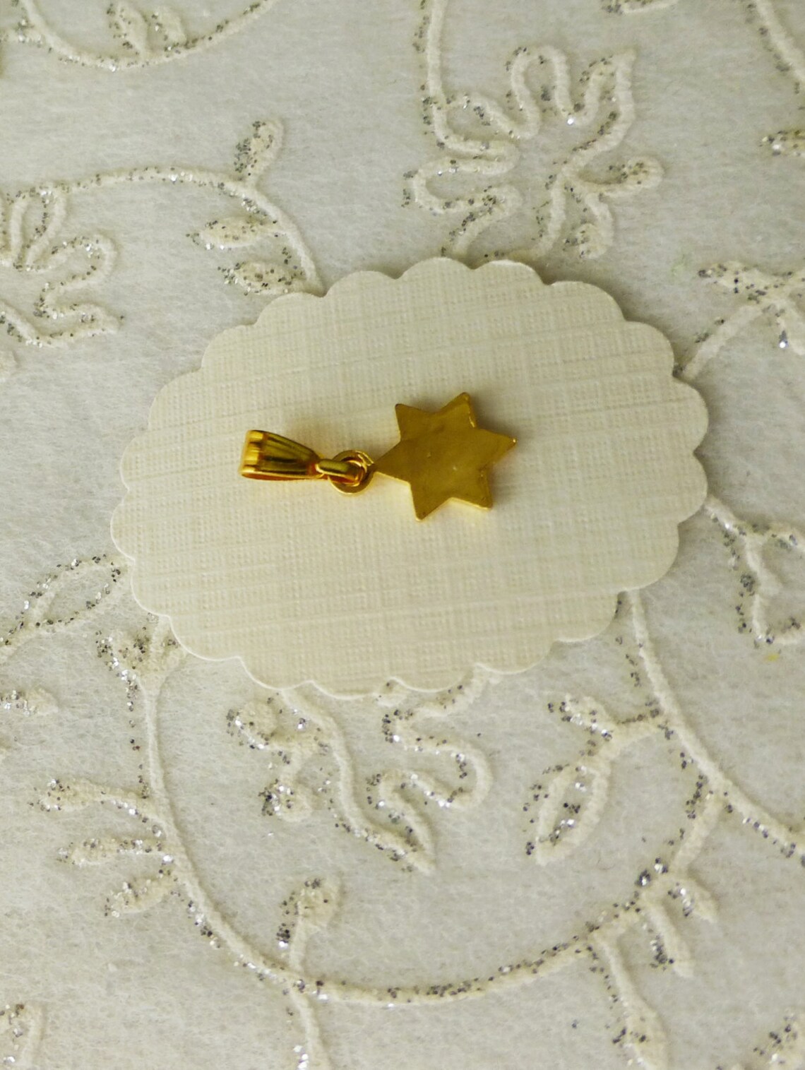 Star of David Pendant Charm, Jewish Star Jewelry, Gold Star of David