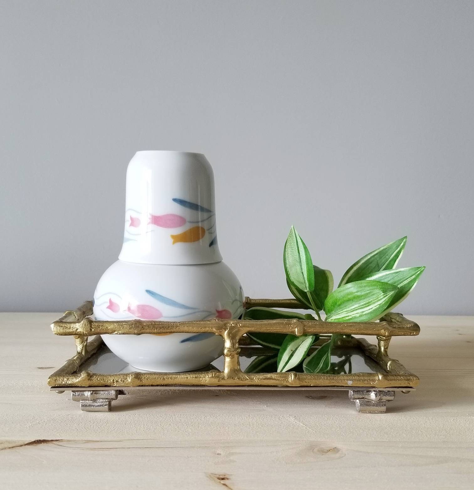 Vintage bedside water carafe by Lillian Vernon eighties home decor