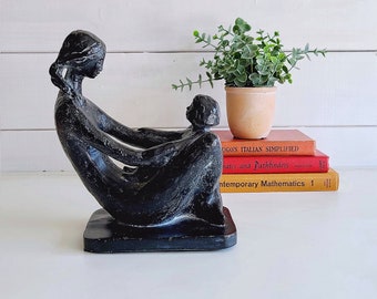 Vintage "Generations" sculpture by Kathy Klein for Austin Productions Inc. | woman and child |modern sculpture |