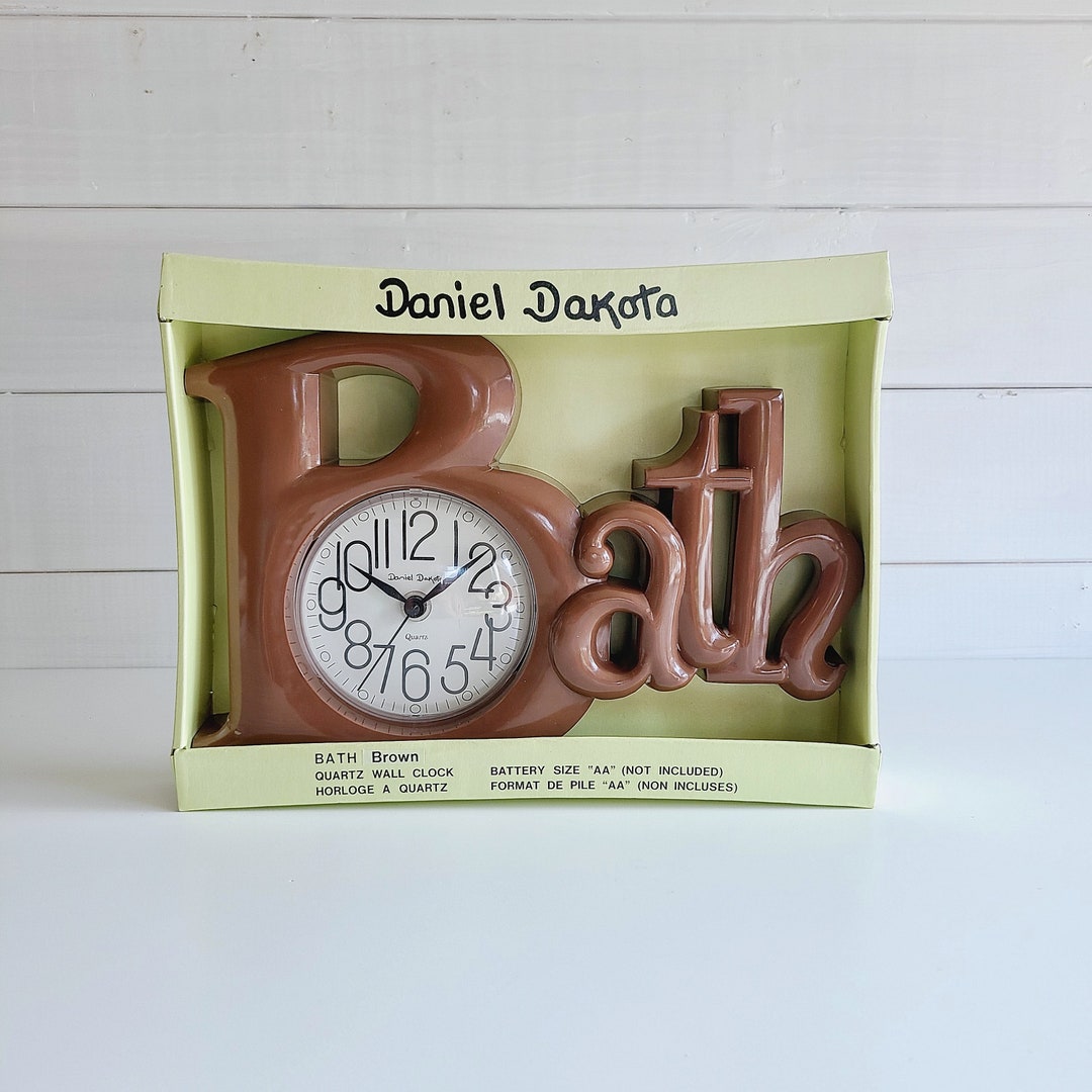 Vintage Bath Clock by Daniel Dakota Eighties Clock Etsy