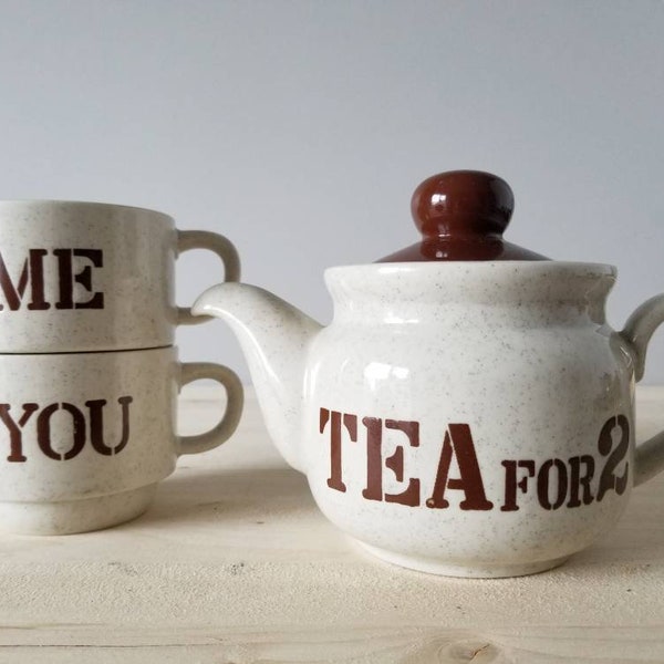 Tea for two tea set with 2 mugs | housewarming gift