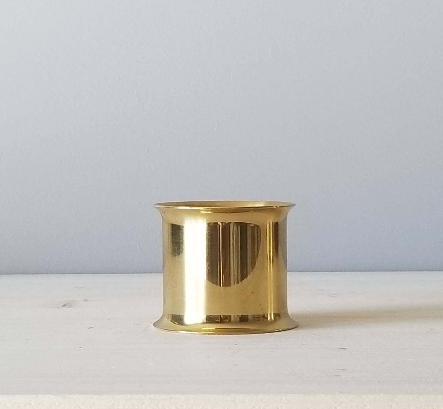 Vintage brass candle holders handmade Denmark tea light holders
