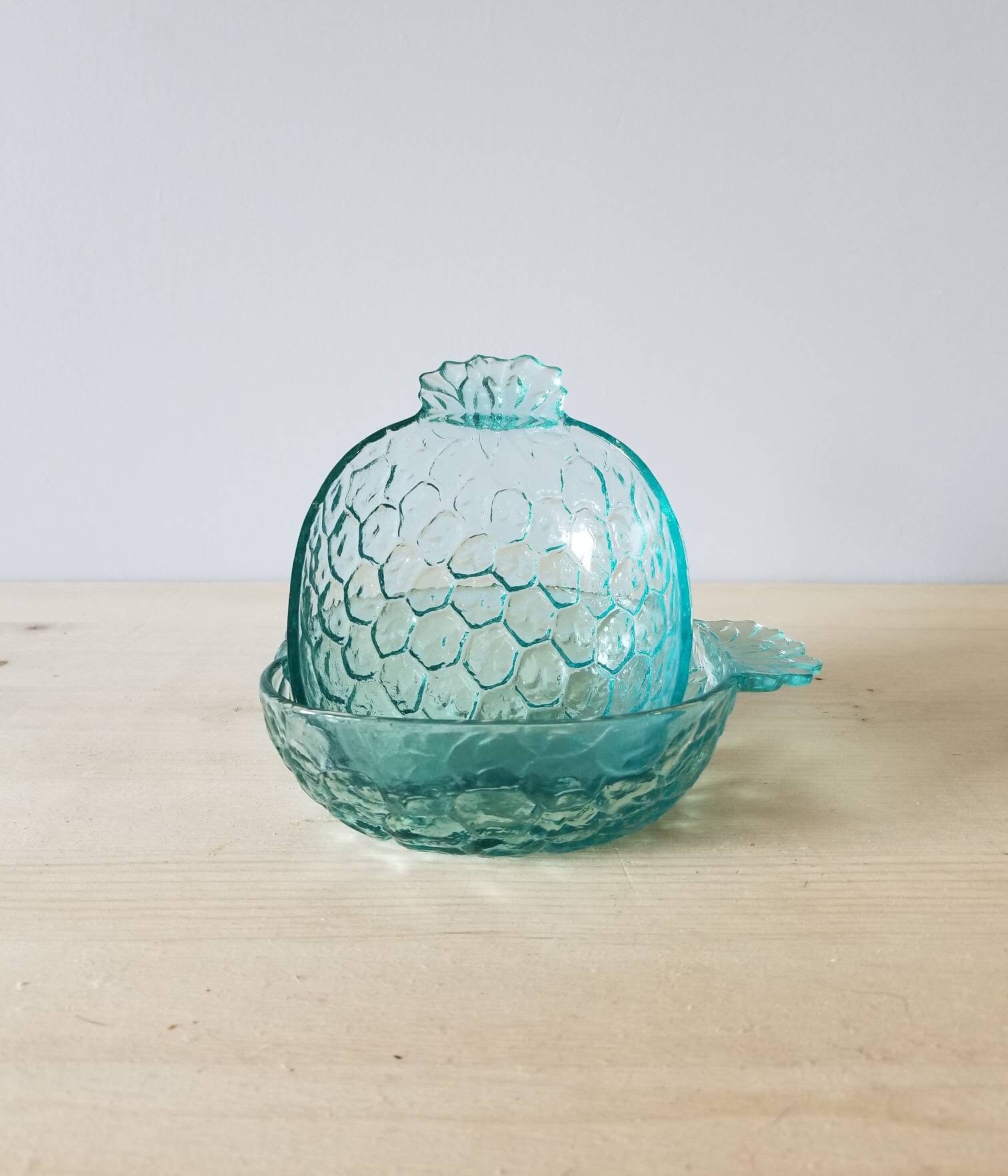 Vintage glass pineapple bowl pair Nut bowl Snack dish