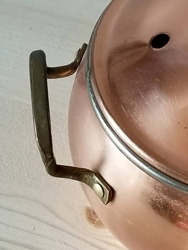 Vintage copper garlic keeper copper kitchen pot