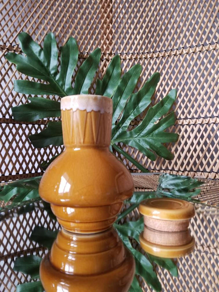 Vintage jar Coffee carafe vintage storage ceramic vase boho decor Bohemian decor