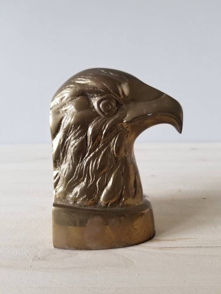 Vintage Eagle brass bookends heavy brass American eagle bookends
