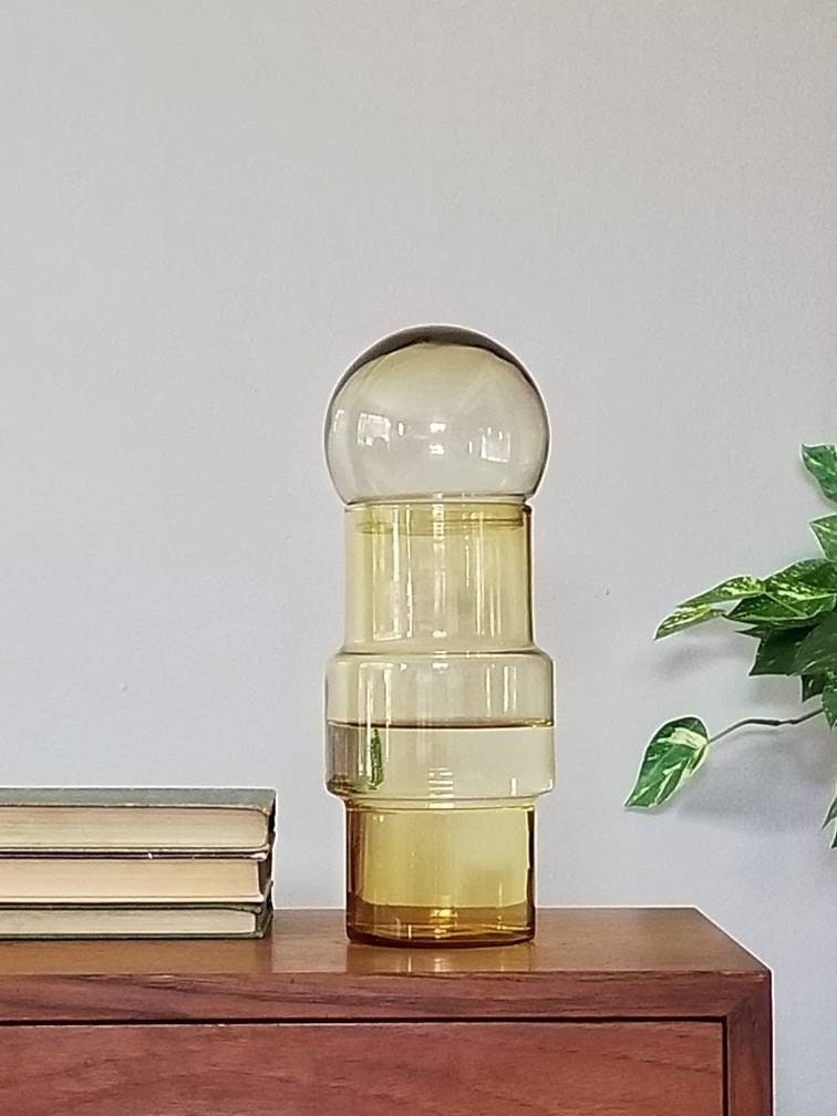 Vintage water pitcher and glass set bedside water carafe mid