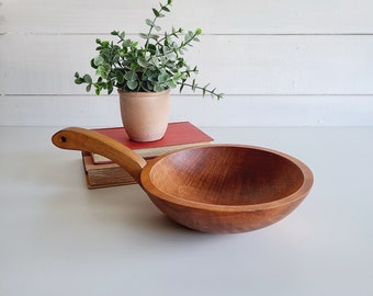 Vintage Baribo-maid bowl | Baribocraft salad bowl | bowl with handle | ladle | natural decor | mid century modern |
