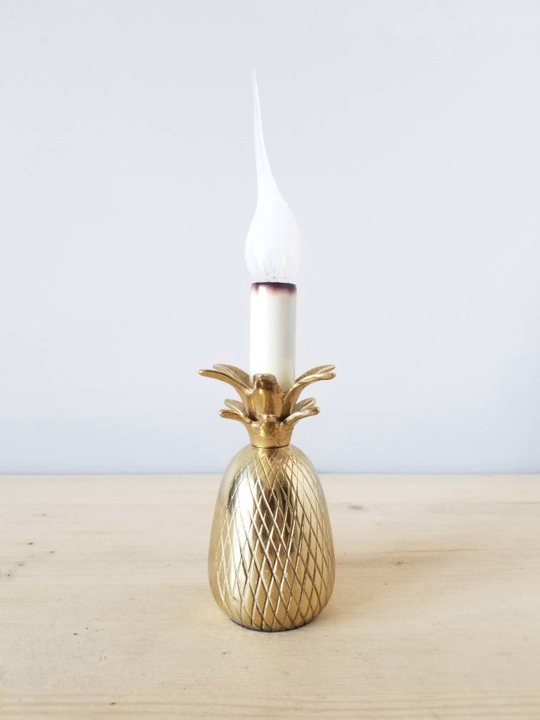 Vintage brass pineapple lamp accent lamp home office