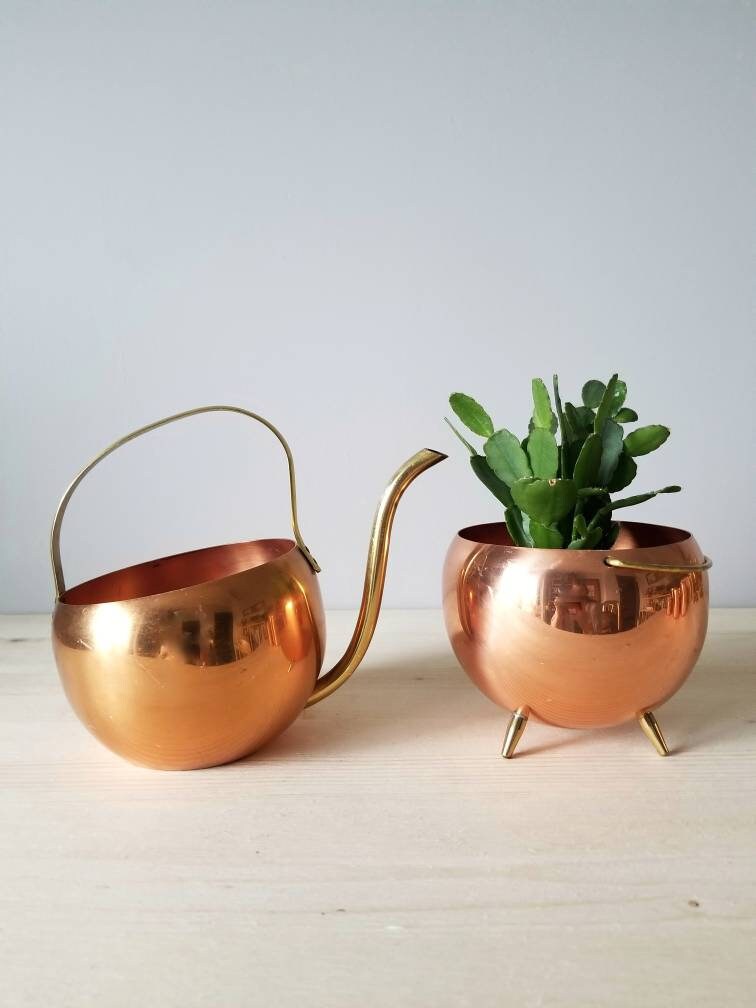 Vintage copper watering can copper and brass Coppercraft Guild