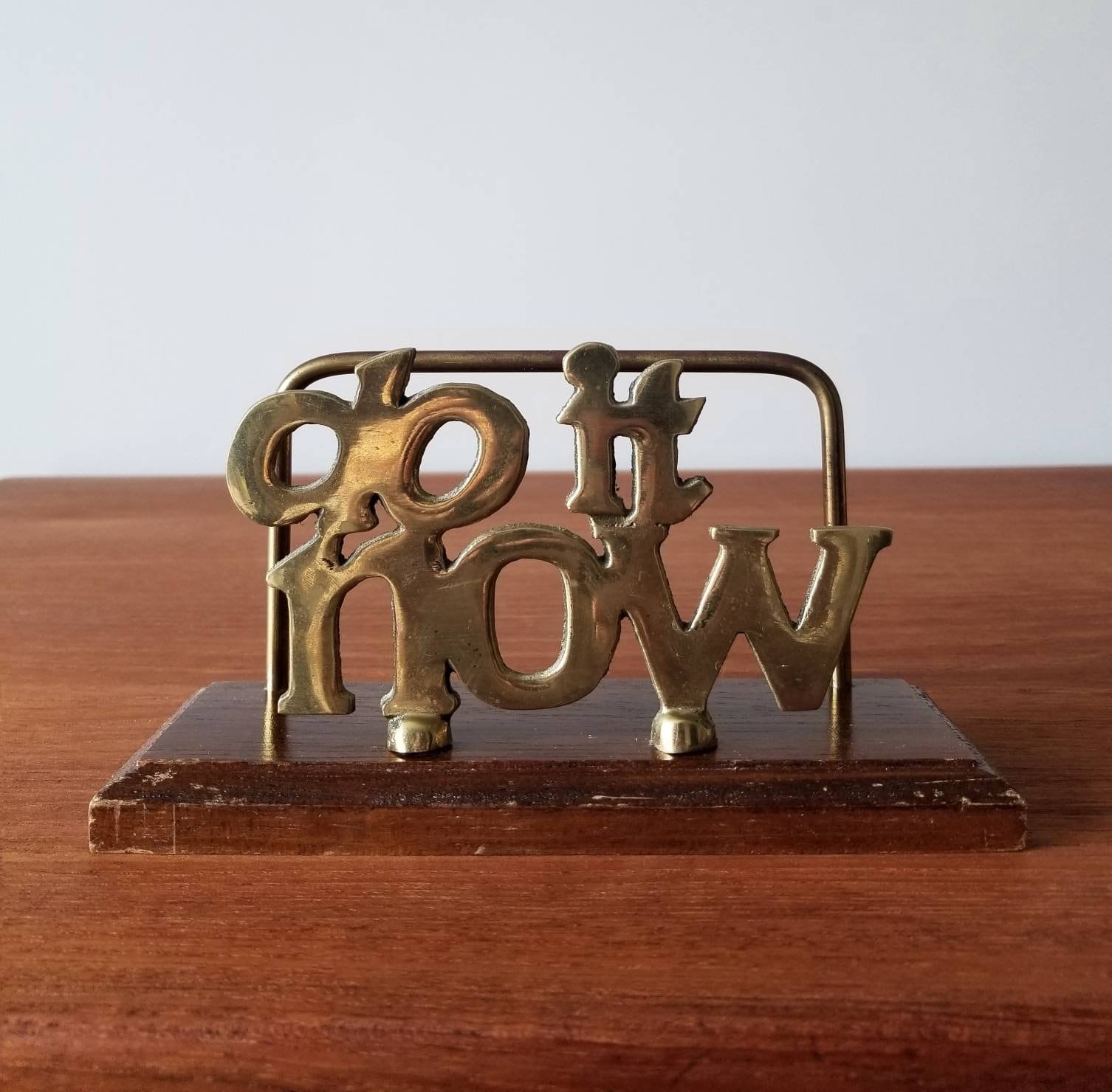 Vintage letter holder do it now letter holder vintage office decor