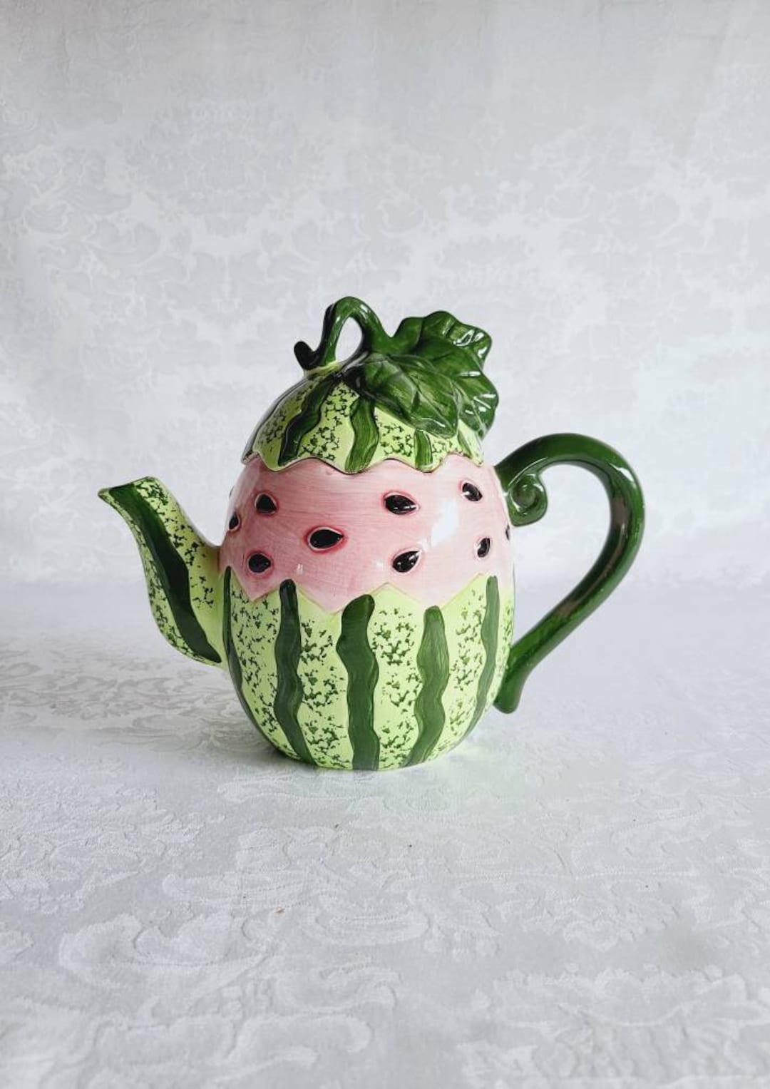 Vintage Watermelon Cracker Barrel Teapot 1996 Faux Food Etsy