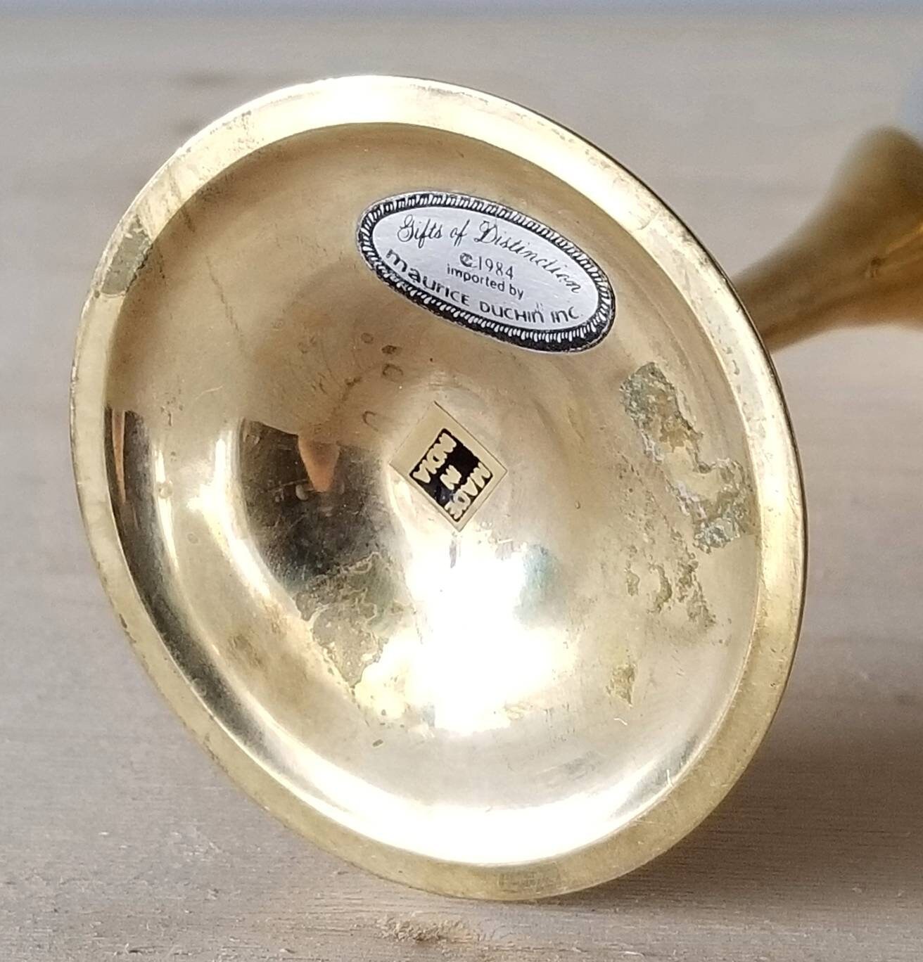 Vintage brass champagne flutes set of 4 wedding decor barware