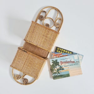 Vintage wicker mail holder home organization solutions image 2