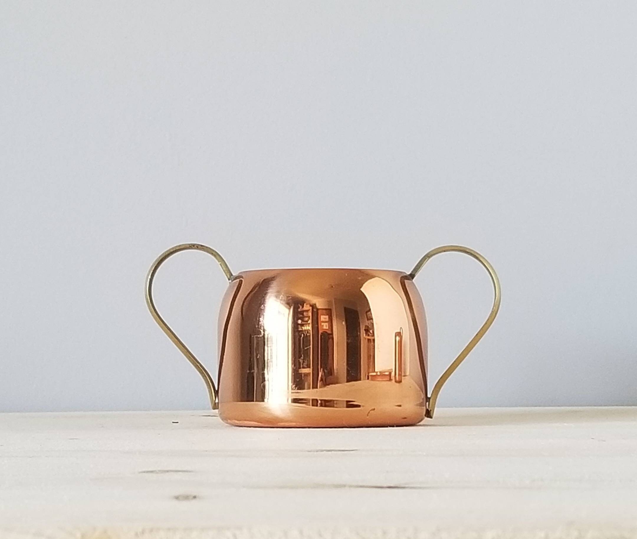 Vintage copper cream and sugar set Coppercraft Guild milk and sugar