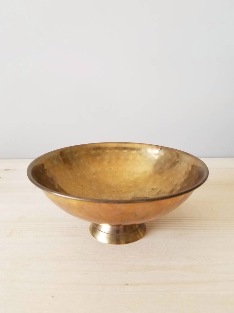 Vintage brass bowl hammered brass decorative bowl