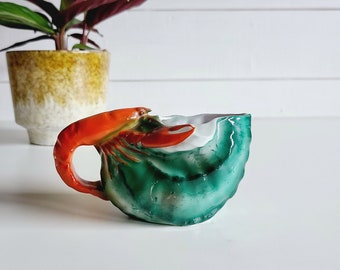 Vintage Royal Bayreuth lobster conch shell creamer | ceramic milk server | kitchen |