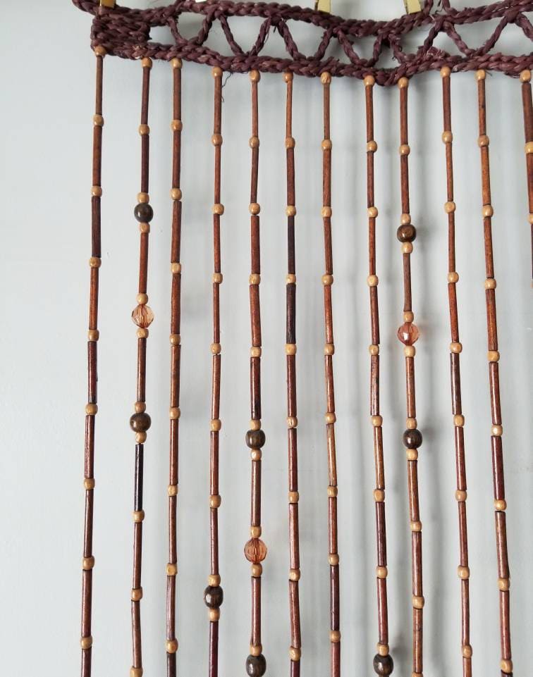 Vintage wooden beaded curtain wood bead curtains bohemian home decor
