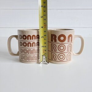 Vintage name coffee mug Ron or Donna gift for coffee lover coffee cup vintage font kiln craft England zdjęcie 10