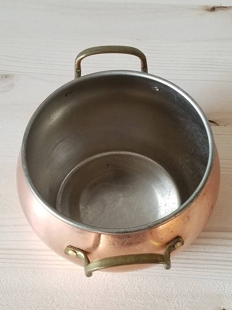 Vintage copper garlic keeper copper kitchen pot