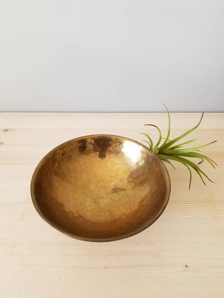 Vintage brass bowl hammered brass decorative bowl